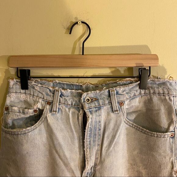 VNTG LEVIS destroyed high waisted mom jeans 33x36 grunge made in USA - Picture 11 of 11